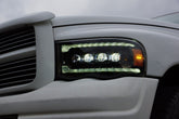 02-05 Dodge Ram NOVA-Series LED Projector Headlights Black | AlphaRex