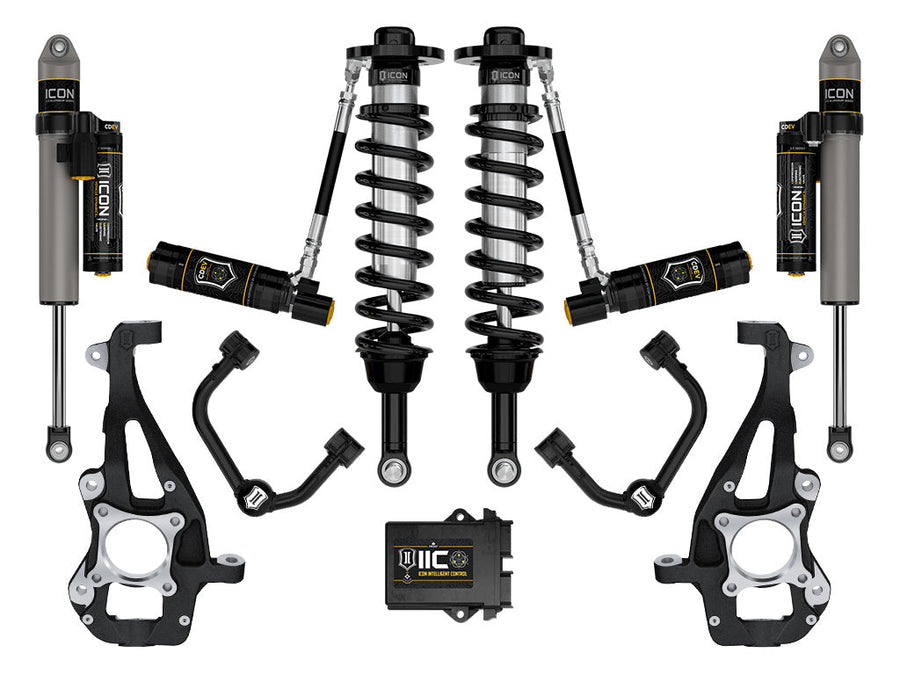 ICON 2021-2025 Ford F-150 4WD, 3.5-4.5" Lift, Stage 5 Suspension System, Tubular for Ford F-150