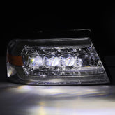 04-08 Ford F150 / 06-08 Lincoln Mark LT NOVA-Series LED Projector Headlights Chrome | AlphaRex