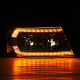 04-08 Ford F150 / 06-08 Lincoln Mark LT PRO-Series Halogen Projector Headlights Alpha-Black | AlphaRex