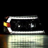 04-08 Ford F150 / 06-08 Lincoln Mark LT PRO-Series Halogen Projector Headlights Alpha-Black | AlphaRex
