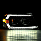 04-08 Ford F150 / 06-08 Lincoln Mark LT PRO-Series Halogen Projector Headlights Black | AlphaRex