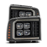 05-07 Ford Super Duty/Excursion NOVA-Series LED Projector Headlights Black | AlphaRex
