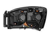 06-08 Dodge Ram LUXX-Series LED Projector Headlights Black | AlphaRex