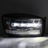 06-08 Dodge Ram NOVA-Series LED Projector Headlights Alpha-Black | AlphaRex