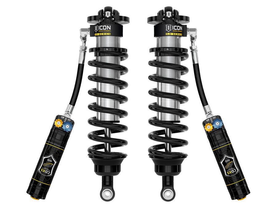 ICON 2022-2025 Toyota Tundra 1.25-3.25" Lift/2023-2025 Sequoia 3-4.25" Lift, V.S. 3.0 Series Front Coilover Kit, Remote Reservoir w/ CDXS, Pair for Toyota Tundra