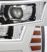 07-13 Chevrolet Silverado PRO-Series Halogen Projector Headlights Chrome | AlphaRex
