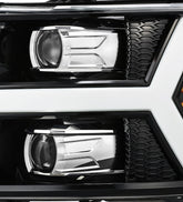 07-13 Chevrolet Silverado PRO-Series Halogen Projector Headlights Jet Black | AlphaRex