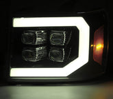 07-13 GMC Sierra NOVA-Series LED Projector Headlights Black | AlphaRex
