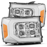 07-13 GMC Sierra NOVA-Series LED Projector Headlights Chrome | AlphaRex