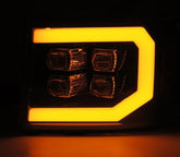 07-13 GMC Sierra NOVA-Series LED Projector Headlights Jet Black | AlphaRex