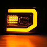 07-13 GMC Sierra PRO-Series Halogen Projector Headlights Jet Black | AlphaRex