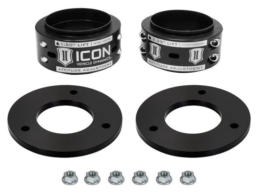 ICON Alloys 17-20 Ford Raptor .5-2.25" Lift Adjustment Collar Front Leveling Kit for Ford F-150