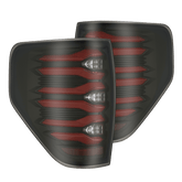09-14 Ford F150 LUXX-Series LED Tail Lights Black-Red | AlphaRex