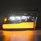 09-18 Ram Truck NOVA-Series LED Projector Headlights Alpha-Black | AlphaRex