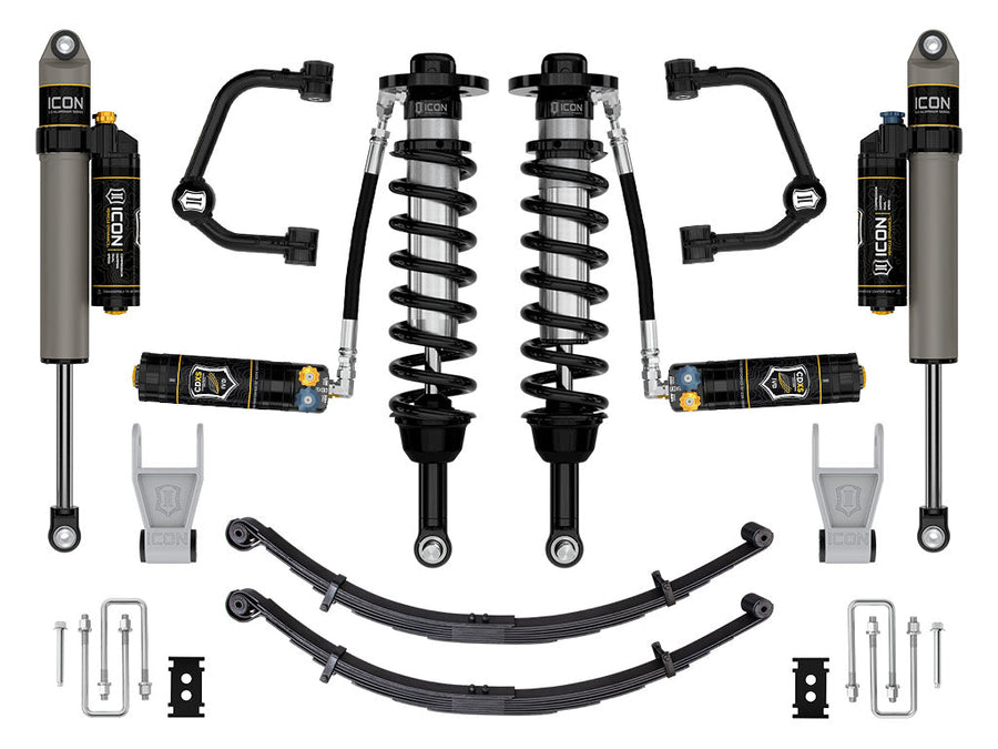 ICON 2021-2025 Ford F-150 Tremor, 2.5-3" Lift, Stage 4 Suspension System, Tubular, CDXS, w/ Leaf Packs for Ford F-150