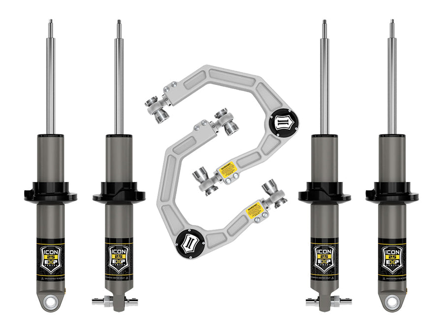 ICON 2021-2026 Ford Bronco, HOSS 1.0 Package, 1.375-3" Lift, Stage 2 Suspension System, Billet for Ford Bronco