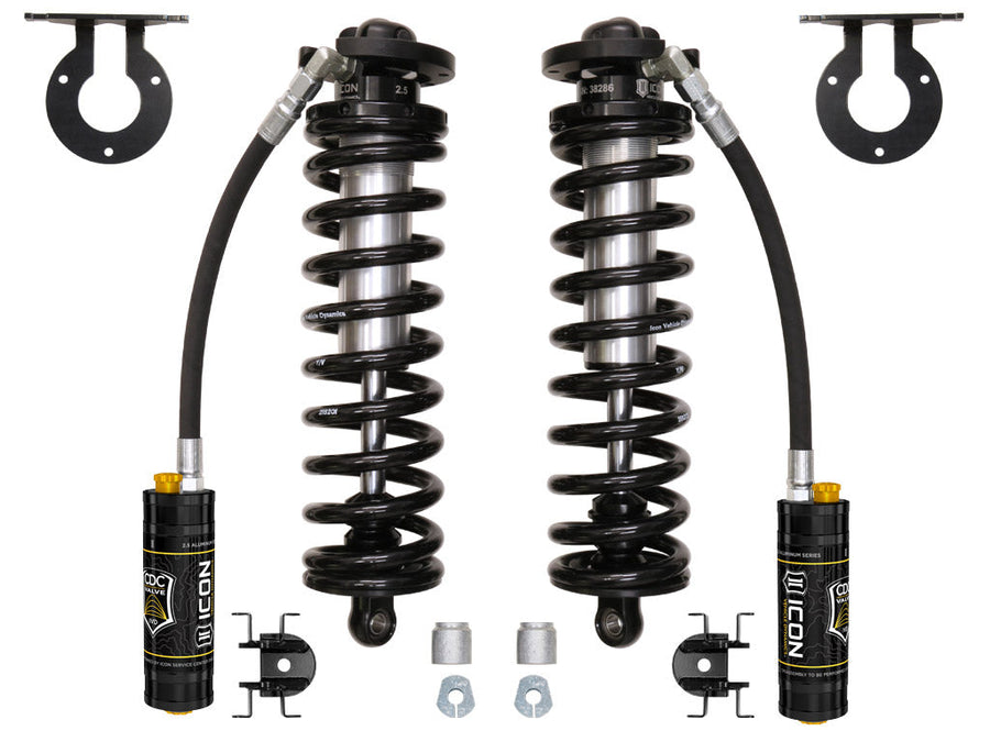 ICON 2005-2023 Ford F-250/F-350 Super Duty 4WD, 2.5-3” Lift, V.S. 2.5 Series Coilover Conversion Kit, Remote Reservoir w/ CDCV, w/ Caster Cams for Ford Super Duty