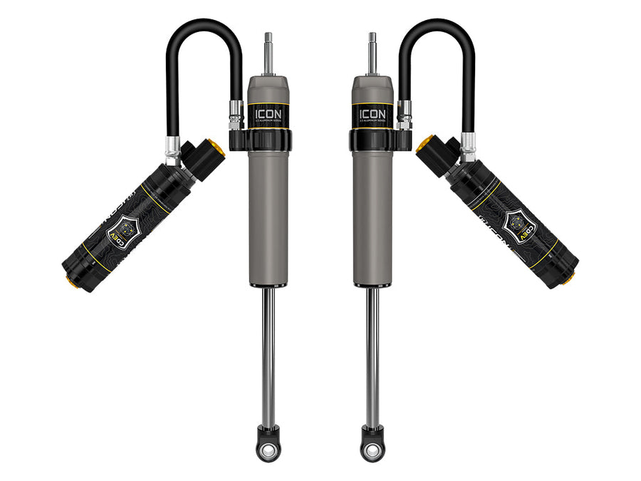 ICON 2017-2025 Ford F-250/F-350 Super Duty 4WD, 0-2.5” Lift, Front, V.S. 2.5 Aluminum Series Shock Absorbers, Remote Reservoir w/ CDEV, Pair for Ford Super Duty