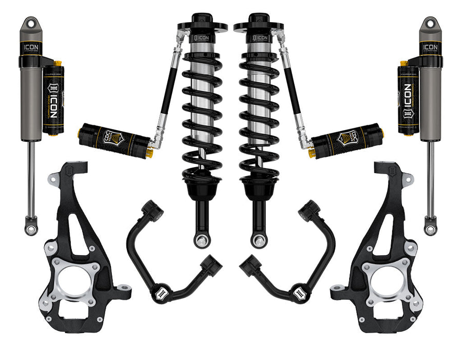 ICON 2021-2025 Ford F-150 4WD, 3.5-4.5" Lift, Stage 4 Suspension System, Tubular, CDCV for Ford F-150