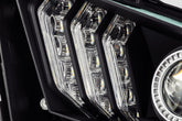 10-12 Ford Mustang LUXX-Series LED Projector Headlights Black | AlphaRex