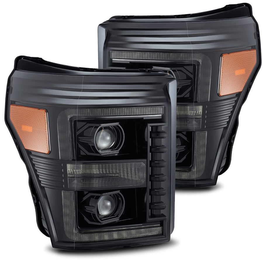 11-16 Ford Super Duty LUXX-Series LED Projector Headlights Alpha-Black | AlphaRex