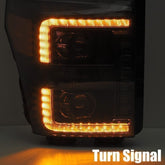 11-16 Ford Super Duty LUXX-Series LED Projector Headlights Chrome | AlphaRex