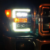 11-16 Ford Super Duty NOVA-Series LED Projector Headlights Alpha-Black | AlphaRex