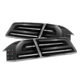 12-21 Tesla Model S LUXX-Series LED Tail Lights Alpha-Black (With Black Trunk Center Piece Replacement) | AlphaRex