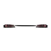 12-21 Tesla Model S LUXX-Series LED Tail Lights Black Red (With Black Trunk Center Piece Replacement) | AlphaRex