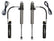 ICON 2020-2023 Jeep Gladiator/2018-2023 Jeep Wrangler JL, 2.5" Lift, Front, V.S. 2.5 Aluminum Series Shock Absorbers, Remote reservoir w/ CDEV, Pair for Jeep Wrangler JL