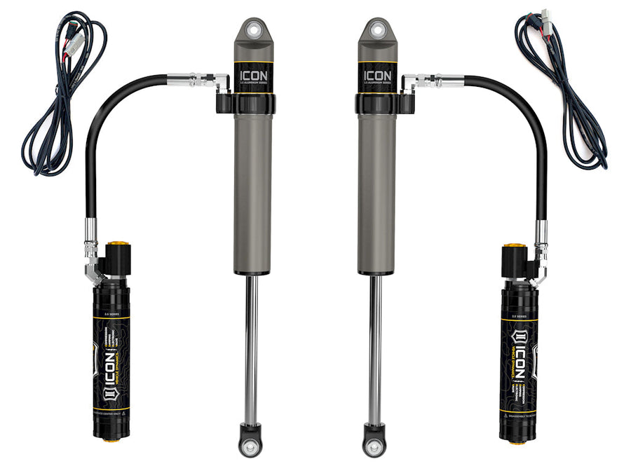 ICON 2020-2023 Jeep Gladiator/2018-2023 Jeep Wrangler JL, 2.5" Lift, Front, V.S. 2.5 Aluminum Series Shock Absorbers, Remote reservoir w/ CDEV, Pair for Jeep Wrangler JL