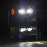 14-15 Chevrolet Silverado NOVA-Series LED Projector Headlights Alpha-Black | AlphaRex