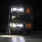 14-15 Chevrolet Silverado NOVA-Series LED Projector Headlights Black | AlphaRex