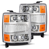 14-15 Chevrolet Silverado NOVA-Series LED Projector Headlights Chrome | AlphaRex
