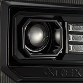 14-18 GMC Sierra LUXX-Series LED Projector Headlights Alpha-Black | AlphaRex