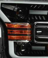 15-17 Ford F150 PRO-Series Halogen Projector Headlights Jet Black | AlphaRex
