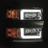 15-19 Chevrolet Silverado 2500HD/3500HD MK II NOVA-Series LED Projector Headlights Chrome | AlphaRex