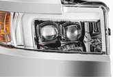 15-19 Chevrolet Silverado 2500HD/3500HD MK II NOVA-Series LED Projector Headlights Chrome | AlphaRex
