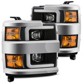 15-19 Chevrolet Silverado 2500HD/3500HD PRO-Series Halogen Projector Headlights Black | AlphaRex