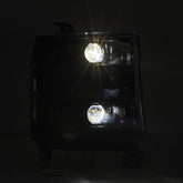 16-18 Chevrolet Silverado 1500 LUXX-Series LED Projector Headlights Alpha-Black | AlphaRex