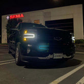 16-18 Chevrolet Silverado 1500 LUXX-Series LED Projector Headlights Black | AlphaRex