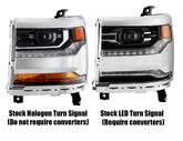 16-18 Chevrolet Silverado 1500 LUXX-Series LED Projector Headlights Chrome | AlphaRex