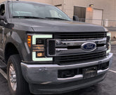 17-19 Ford Super Duty PRO-Series Halogen Projector Headlights Black | AlphaRex