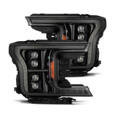 18-20 Ford F150 (MK II 14th Gen Style) NOVA-Series LED Projector Headlights Alpha-Black | AlphaRex
