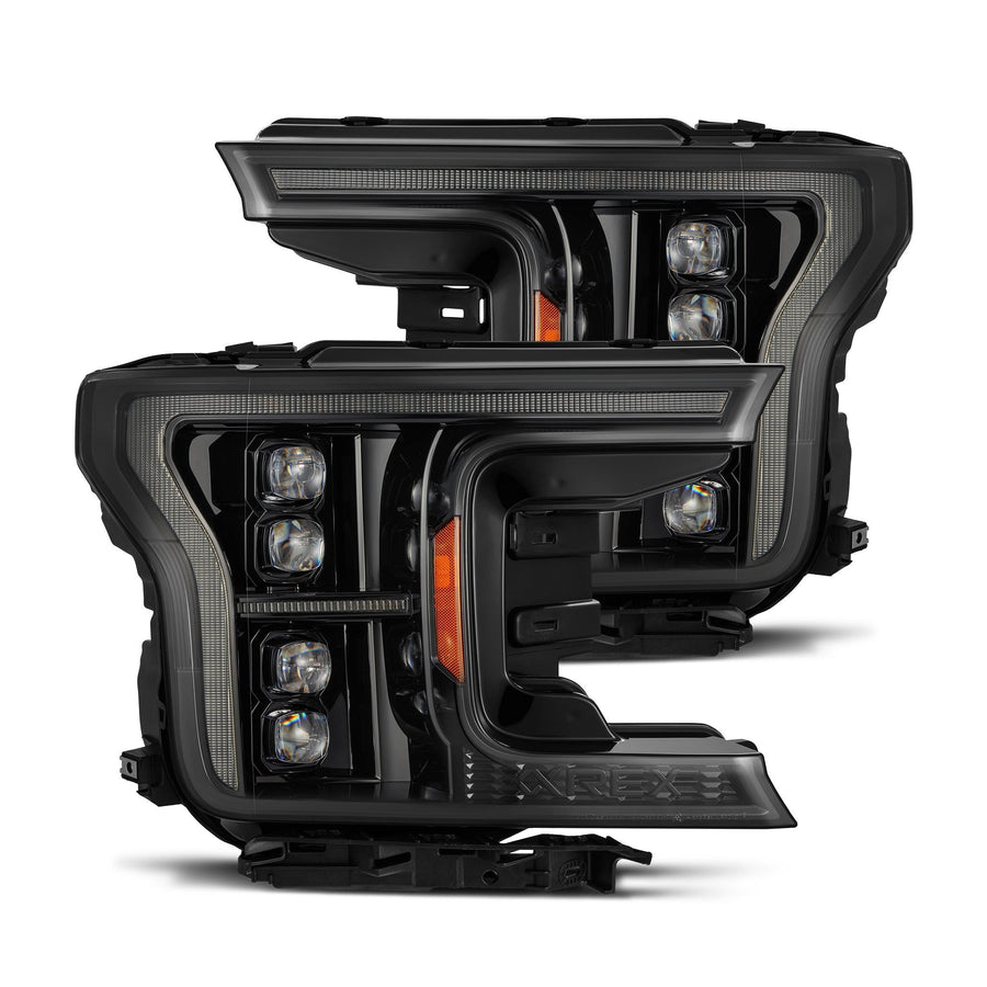 18-20 Ford F150 (MK II 14th Gen Style) NOVA-Series LED Projector Headlights Alpha-Black | AlphaRex
