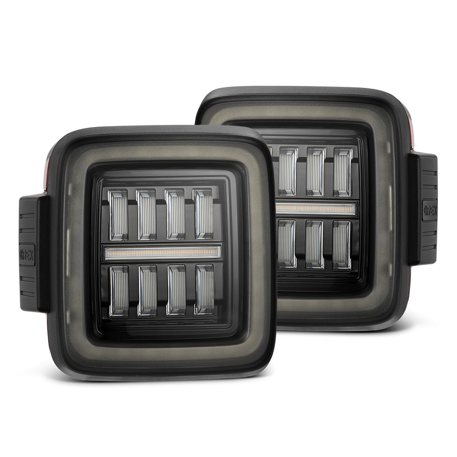 18-25 Jeep Wrangler JL NOVA-Series Prismatic LED Tail Lights Alpha-Black | AlphaRex