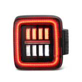 18-25 Jeep Wrangler JL NOVA-Series Prismatic LED Tail Lights Black-Red | AlphaRex