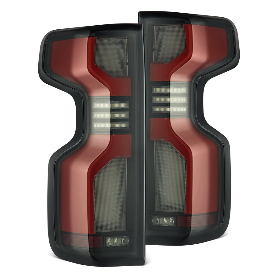 19-25 Chevrolet Silverado 1500 / 20-25 Silverado 2500HD/3500HD LUXX-Series LED Tail Lights Black Red | AlphaRex