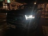 19-24 Ram 1500 LUXX-Series LED Projector Headlights Jet Black | AlphaRex